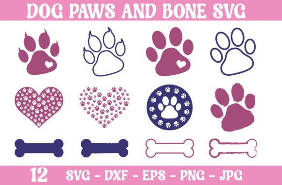 Download Dog Paw Print Svg, Bone Svg Vector - Bone svg Collection