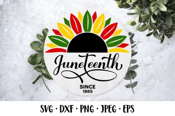 Download Juneteenth Sunflower Round Sign - Premium Resources