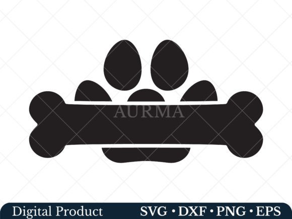 Download Paw Print Svg, Dog Bone Svg - Premium Resources
