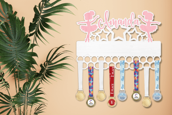 Download Ballerina Medal Holder Laser Cut SVG - Medal holder Collection
