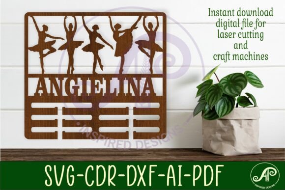 Download Ballet Medal Holder SVG, Ballerina Dance - Medal holder Collection