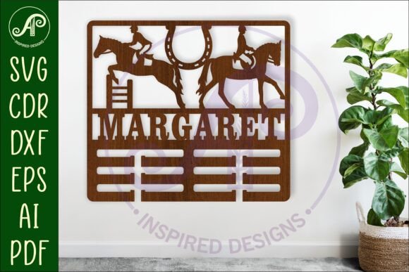 Download Equestrian Female Medal Holder Name Svg - Medal holder Collection